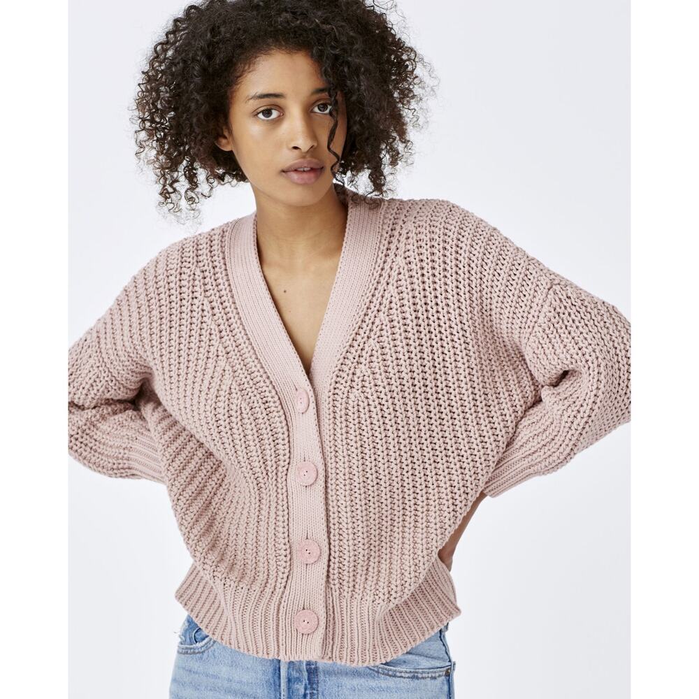 Babaa Pink Women's Cardigan Sweater
